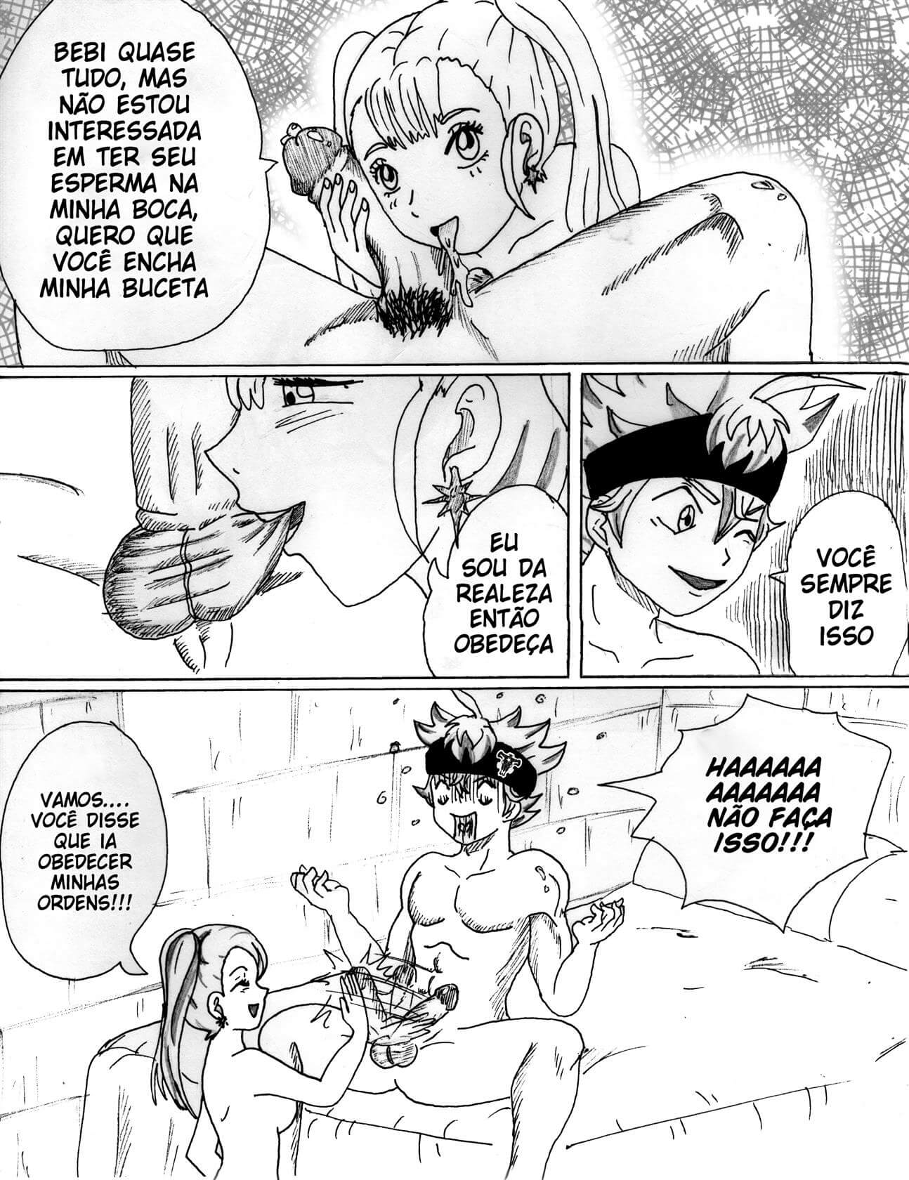 Black Clover Asta x Noelle Formando uma família Hentai