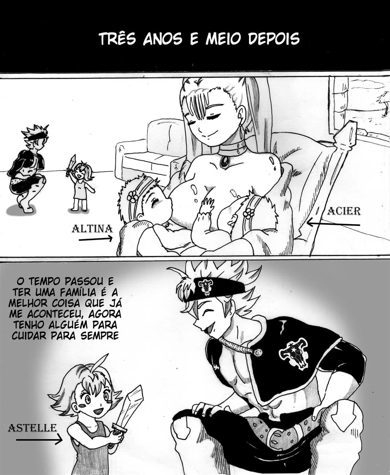 Black Clover Asta x Noelle Formando uma família Hentai