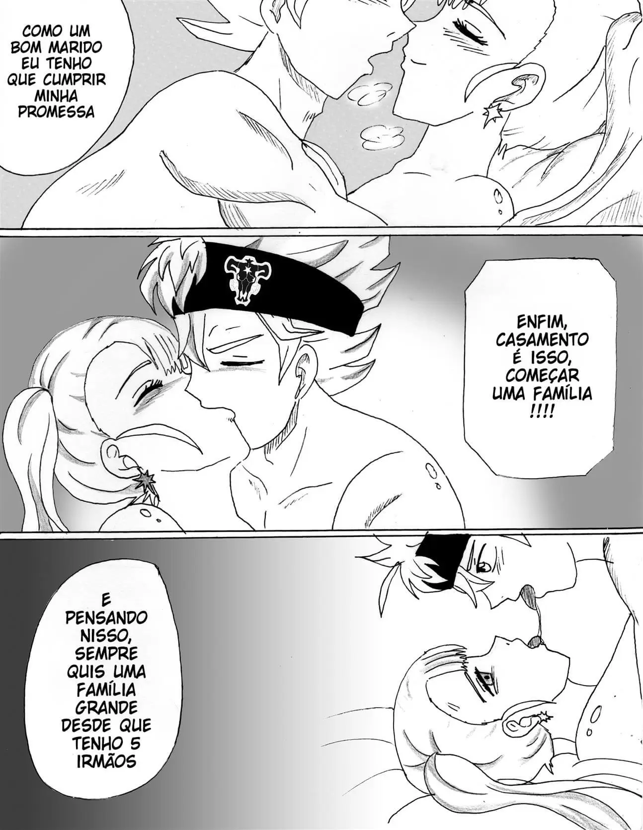 Black Clover Asta x Noelle Formando uma família Hentai