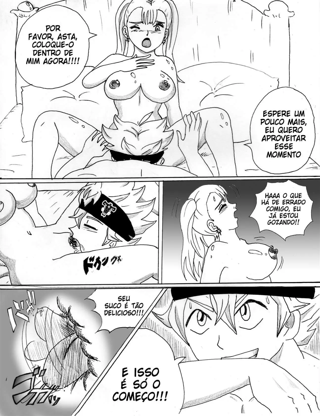 Black Clover Asta x Noelle Formando uma família Hentai